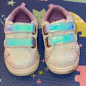 Wonder nation glitter Velcro shoes